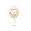 Broșă Baroc Elegantă în Formă de Picătură de Apă cu Perlă Imitată pentru Femei Bijuterii de Lux pentru Petrecere Cadou Accesorii Acul de Haină