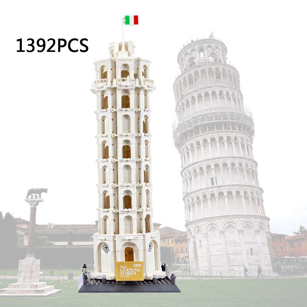 World Famous Historical Culture Architecture Creative Construction Block Leaning Tower Of Pisa Italy Model Construction Brick Toys
