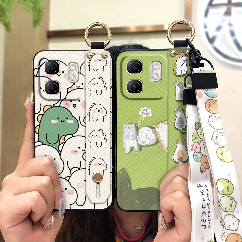 Shockproof Fashion Design Phone Case For infinix Hot50i/Smart9/X6531/X6532 Durable Anti-knock Lanyard Cartoon Protective
