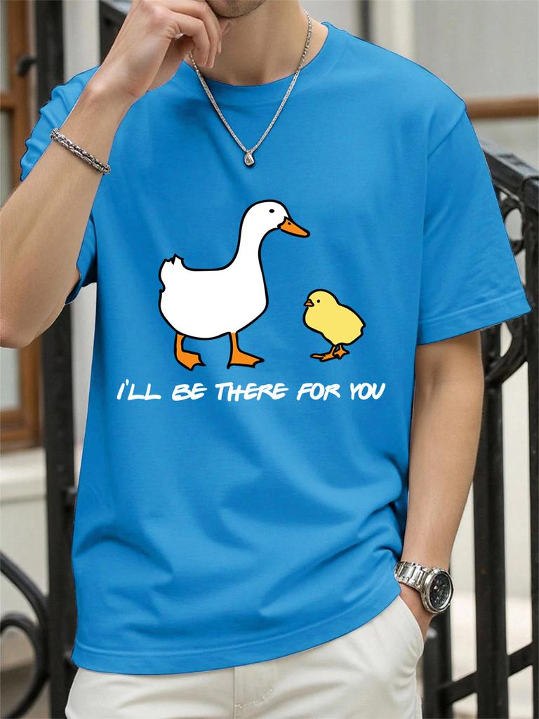 Goose Will Be There For You Printed TShirts Womens Summer Cotton Tops Loose ONeck Soft Short Sleeve T Shirts Casual Clothes