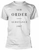 Official New Order T Shirt Substance 1987 Classic Mens Punk Rock Band Tee White