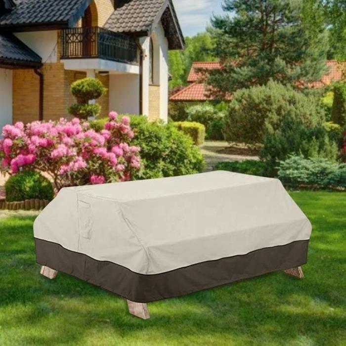Patio Étanche Pique-Nique Table À Manger Housse De Protection Meubles D'extérieur 177x139x76cm