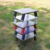 Ultralätt Bärbar Mini Aluminium Vikbar Campingbord