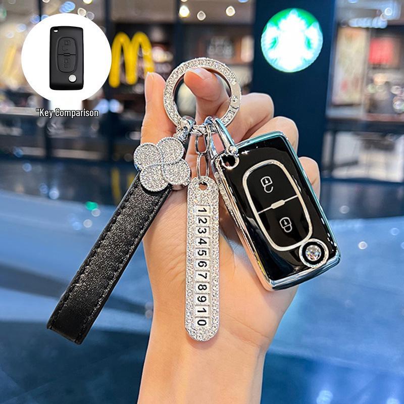 Dongfeng Peugeot Key Cover for 308, 207, 408, 508, 307, 301, and 3008 Models
