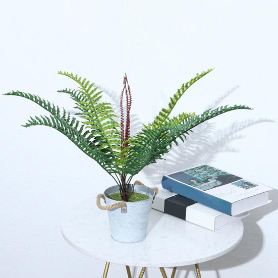 Artificial Plant 12 Heads Realistic Looking No Watering Required Clear Texture Easy Maintenance Decorative Plastic Simulation Green Grass Artificial