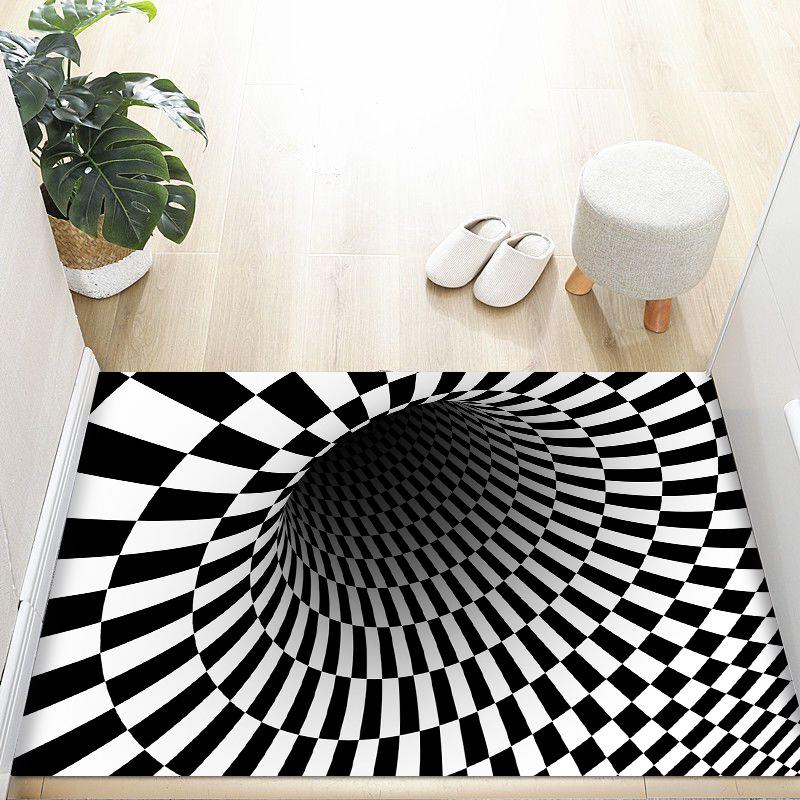 3D Dizziness Crystal Velvet Floor Mat  Durable and Easy to Clean Anti-Slip Mat for Home Decoration  Entry Door Mat