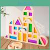 Acrylic Translucent Colorful Building Blocks Baby Shape Recognize Educate Early