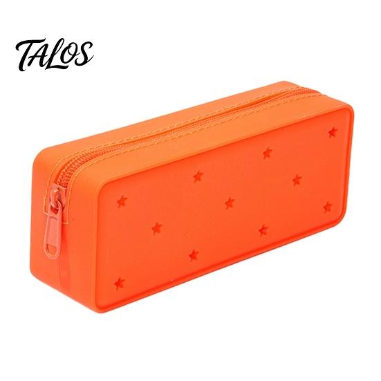 Silicone Stationery Bag Pencil Case, Cute Heart Star Shape Large Pouch, Capacity Pouch Soft Pen for Students, School Organizer Case