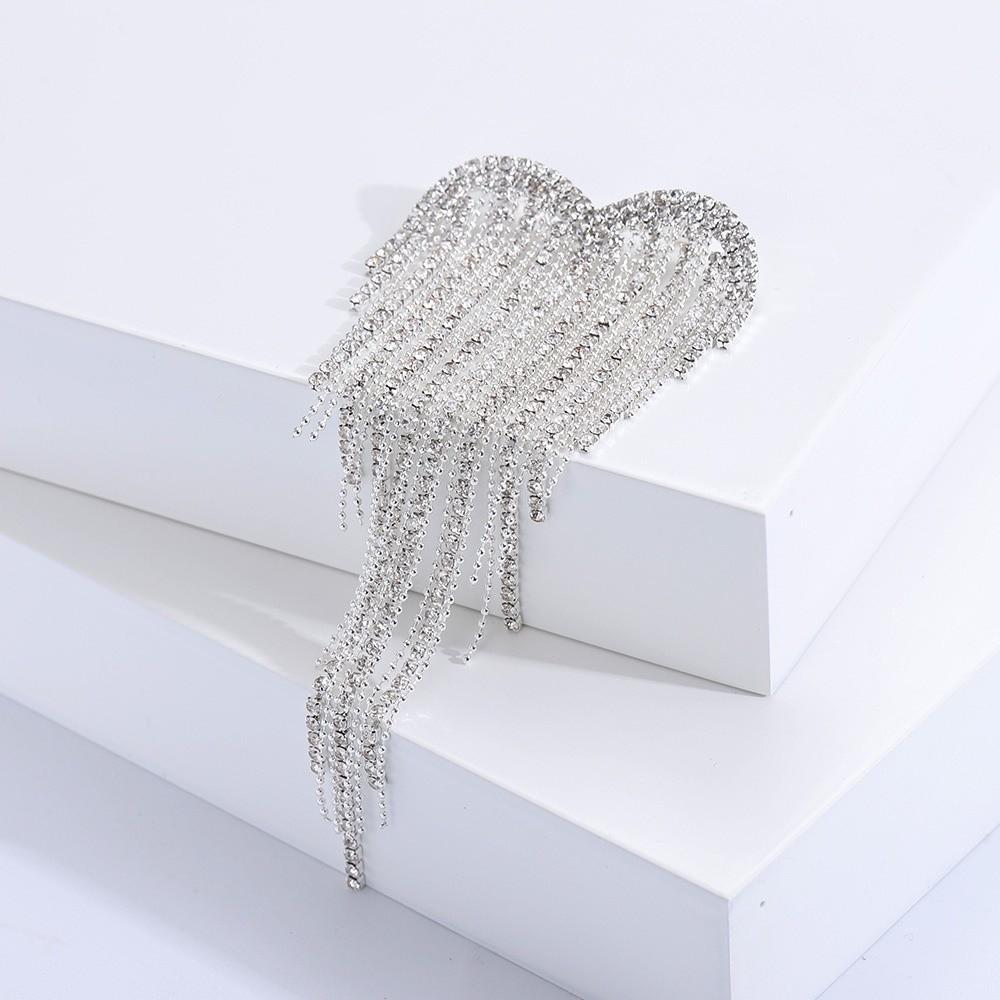 Błyszczące Broszki Miłość z Frędzlami Rhinestone Codzienne Przypinki do Klapy Rhinestone Serce Walentynki