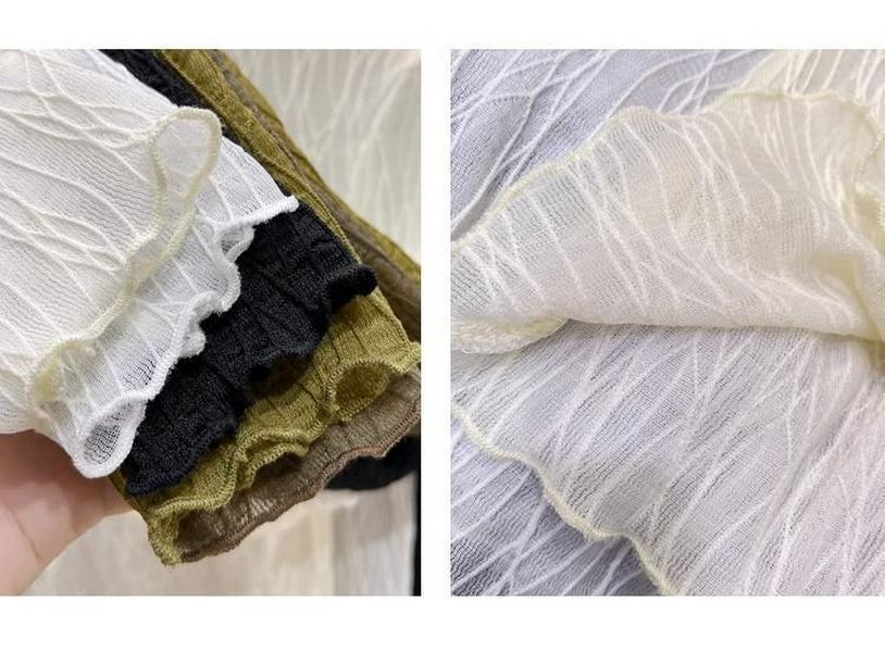 Autumn Women's Lace High Neck Sheer Fashion Shirt