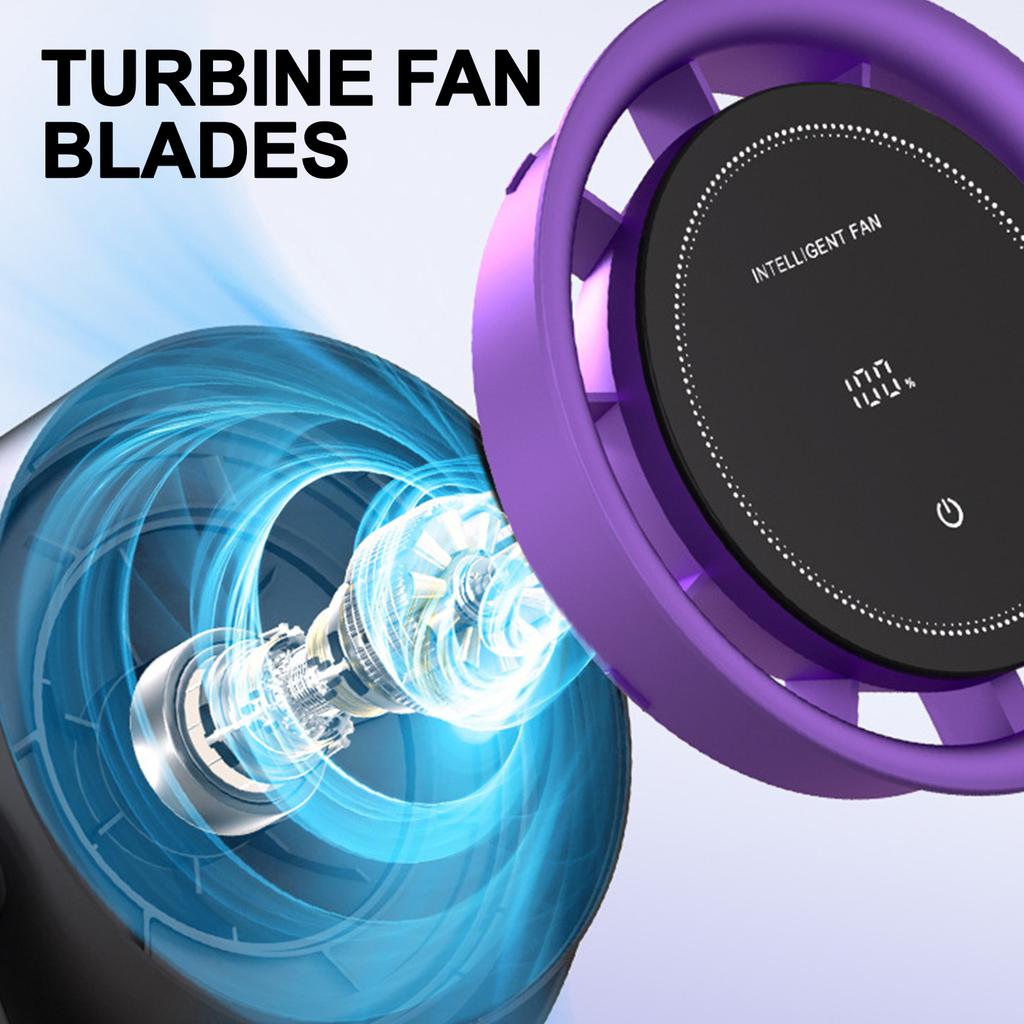 Desk Mini Fans with Turbine Blade Strong Wind Powerful USB Rechargeable Adjustable Angle 100 Gears Cooling Fan Outdoor Travel