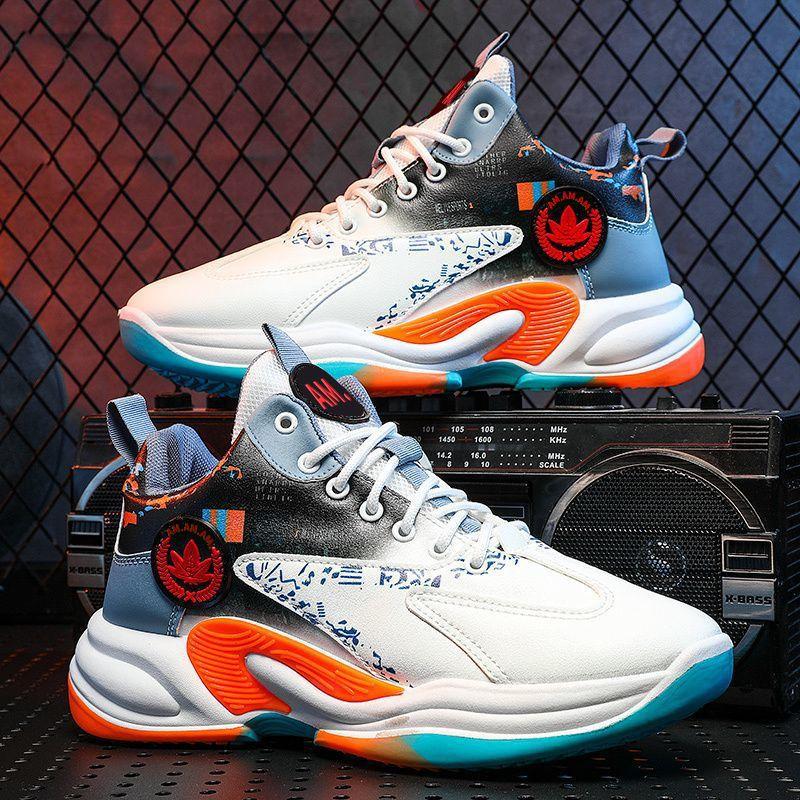 

Autumn and winter new men s lace-up sports shoes face Zhongbang actual combat basketball shoes men s casual shoes men 39