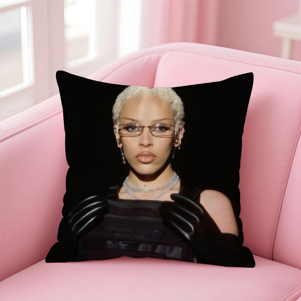Singer D-Doja CatS Cushion Cover Home & Car Multi-Scene Pillow Cover - Reversible, Soft & Durable for Daily Use