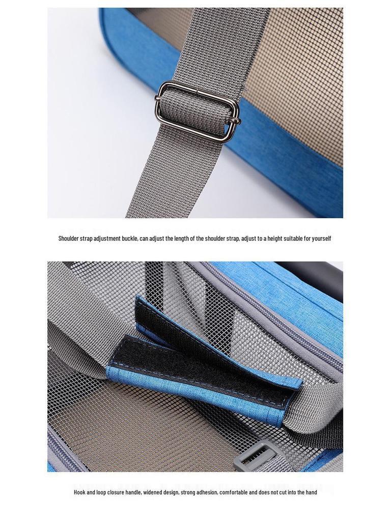 Large-Capacity Breathable Cat & Small Dog Outing Bag, Foldable & Portable Handheld Pet Carrier