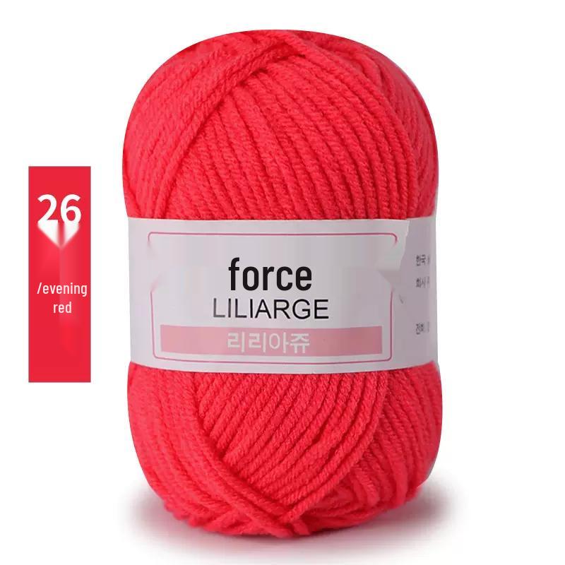 4-Ply Milk Cotton Yarn: Medium-Thick Baby Yarn for Hand-Knitted Scarves, Crochet Shoes, Dolls, and DIY Projects.