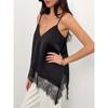 V Neck Irregular Lace Spliced Loose Camisole Tank Top
