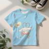 Children's Summer Girls Cute Cartoon Top Soft and Adorable Anime Casual Lightweight Comfortable T-Shirt