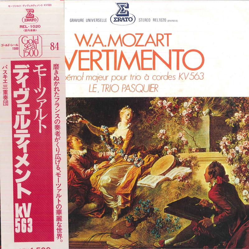 

LP Record TRIO PASQUIER - Mozart/Divertimento Kv563 REL1020 RVC 1980 Japan Obi Classical Used