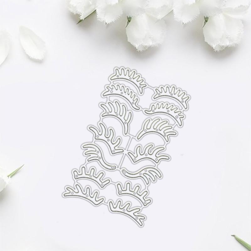 Wimper Stansvormen Frame Koolstofstaal Embossing Stanssjabloon Snijvormen voor Doe-het-zelf Fotoalbums Embossed Kaarten Kroon Kaart