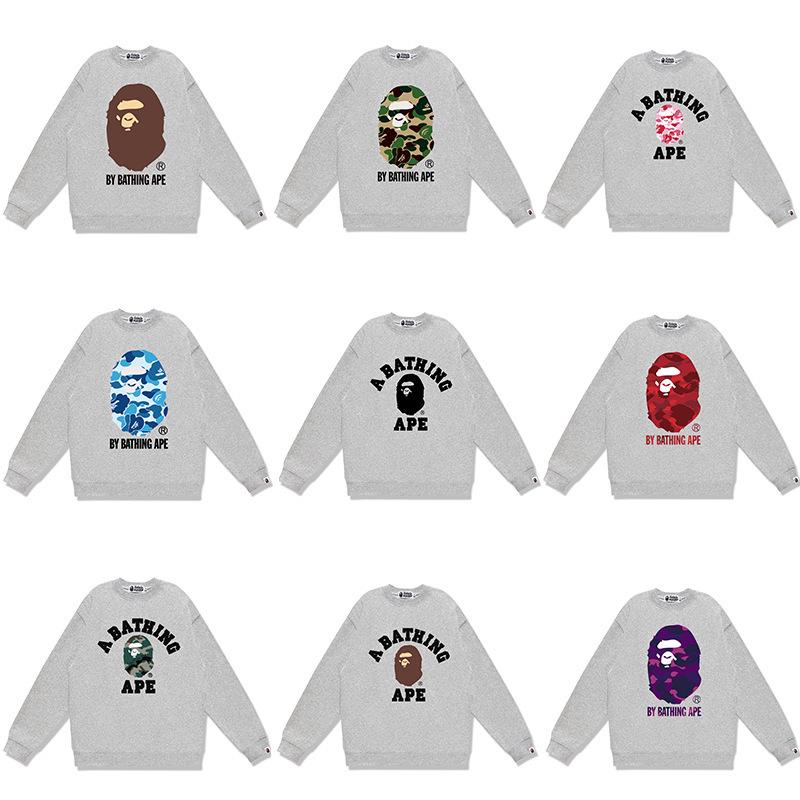 Herrtröja med lång ärm, boktryck och frotté - Höst/Vinter Casual Pullover Trendig Topp