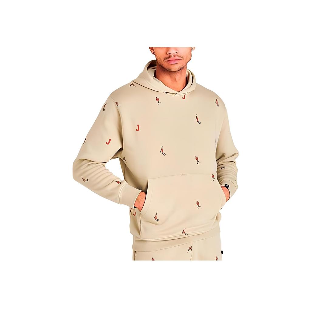 Jordan Essential Holiday Jumpman Fleece Pullover Hoodie Light Brown Men Streetwear DV9392-206