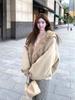 Unisex American-Style Hooded Leather & Cotton Jacket with Fur Collar - Thick, Warm, Winter Coat