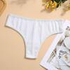 Women's Sexy Seamless Ribbed Low-Waist Cotton Thongs - Charming, Comfortable, Solid Colors