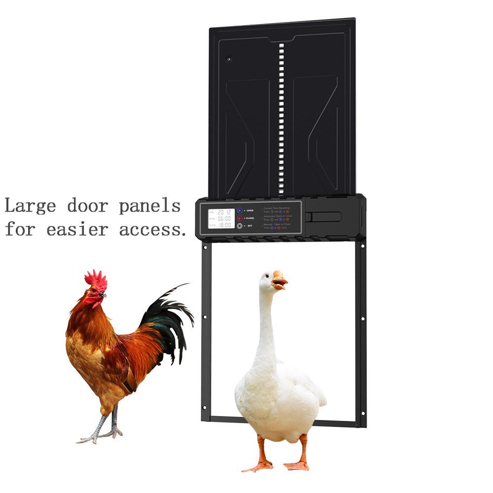 Extra Long Battery Life Solar Chicken Coop Door with Remote Control & Timer - Aluminum Alloy Construction