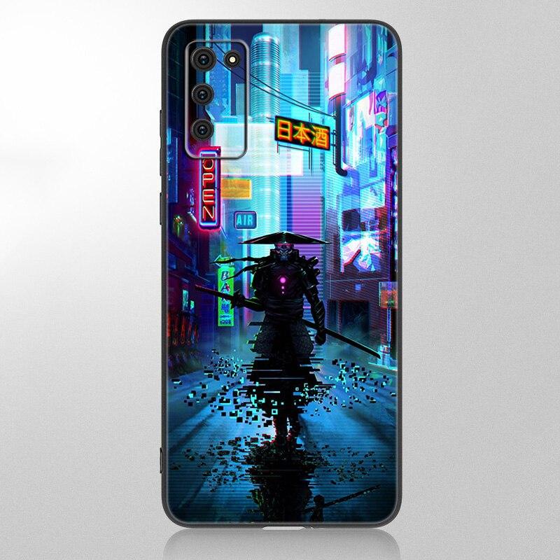 Japanese Samurai Phone Case For Samsung Galaxy A12 A02S A22 A32 A52 A72 A71 A51 A41 A31 A21 A11 A50 A70 A10S A20S Black Cover