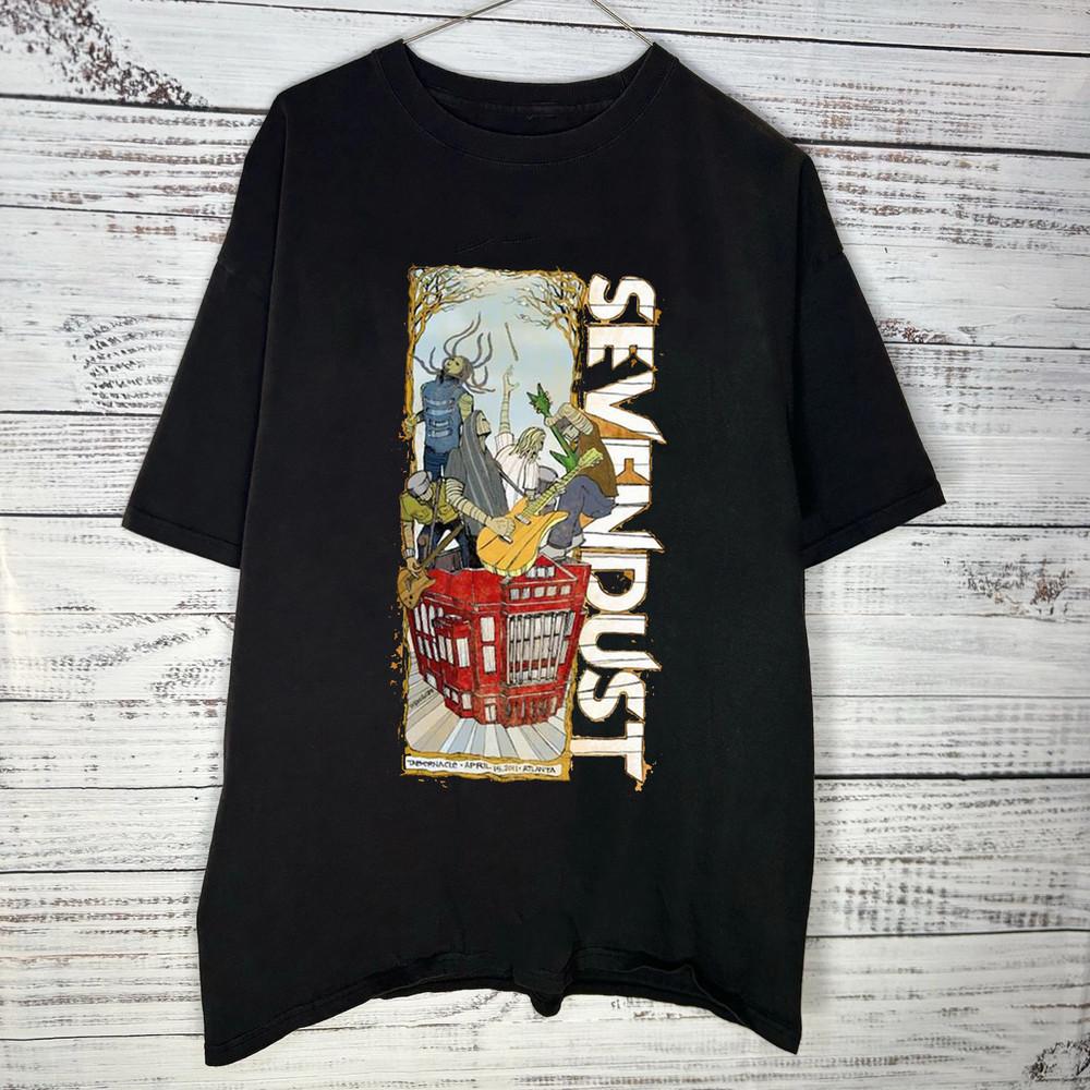 Hot Sevendust Band Member Funny Black S to 5XL Concert Shirt ZL663 Unisex T-Shirt S