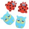 4 PCS Tennis Racket Vibration Dampener Cartoon Animal Shape Tennis Shock Absorber Red Ladybird