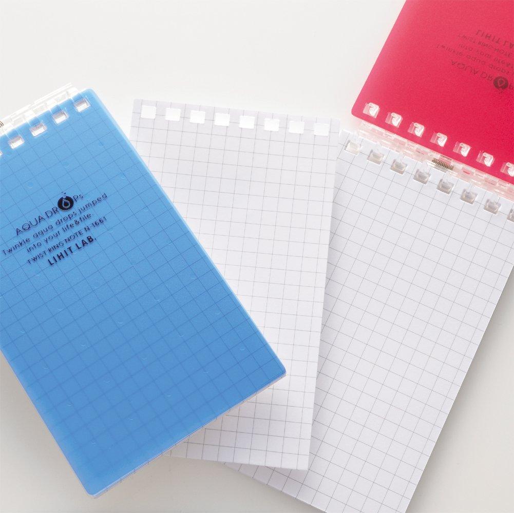 LIHIT LAB Twist Notebook, A7, 8-Hole, Orange, Pack of 10, N1661-4_10