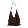 Lange Quasten Damenhandtasche Mode Umhängetaschen für Damen Handtasche Weiches PU-Leder lässige Hobo-Tasche Achseltasche Damen Tote