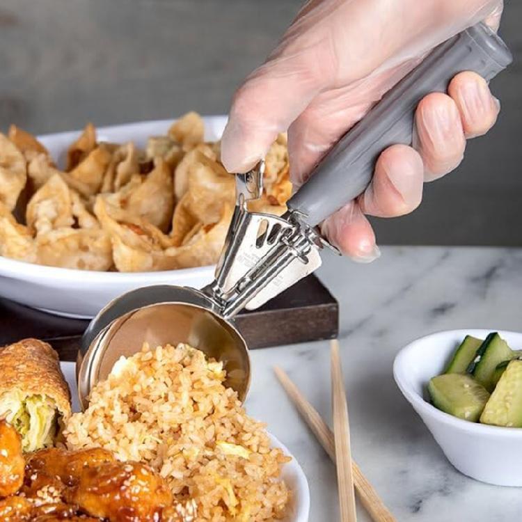 2Pcs Professional Ice Cream Spoon Ball Maker Watermelon Fruit Tool Fruit Mashing Spoon Diggers With Plastic Handle