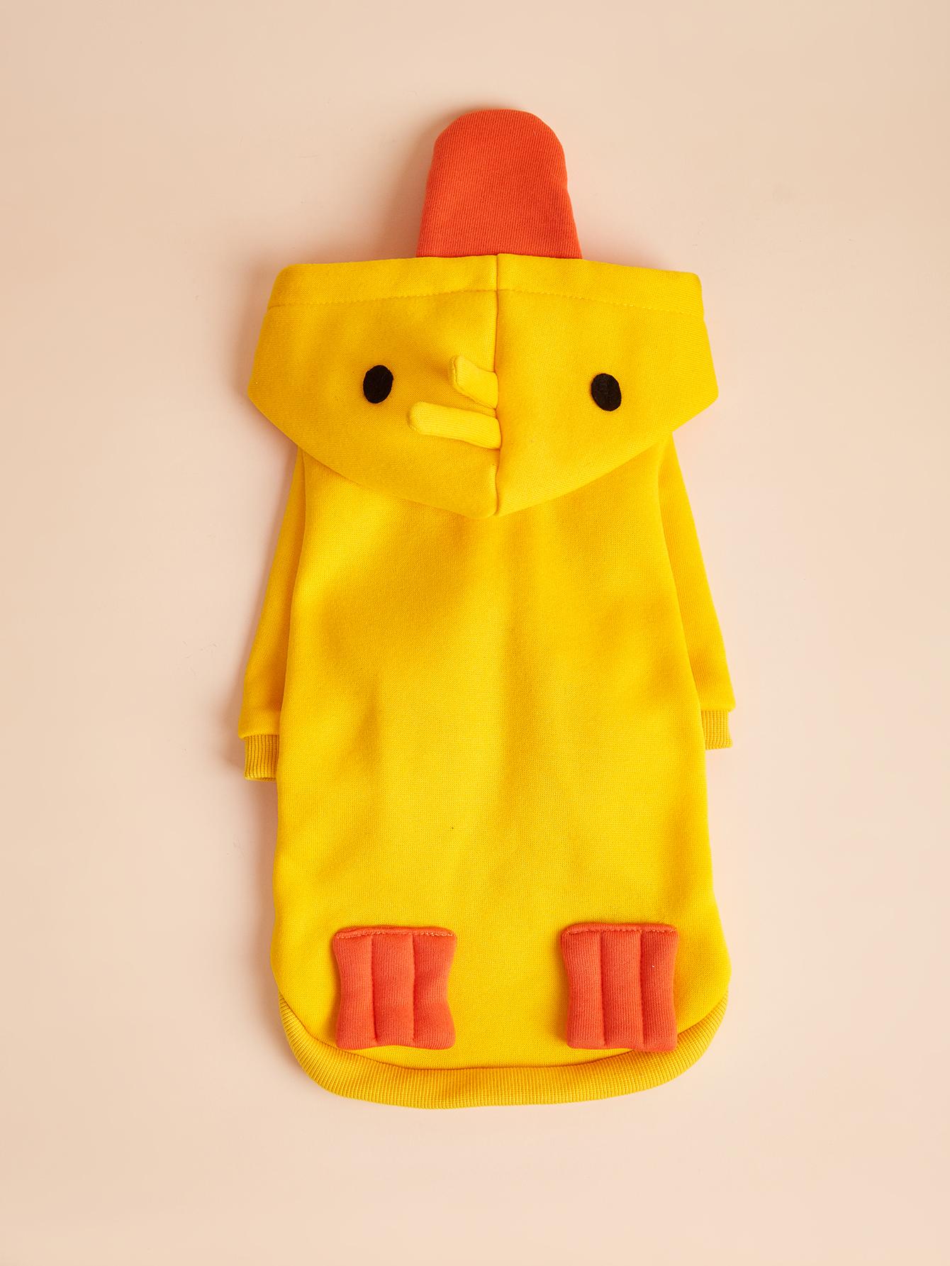 

Dog Cloth for Small Dogs Costume Duck Puppy with Doggie Pet Clothes Soft Cosplay Apparel Attire XS（old） жовтий
