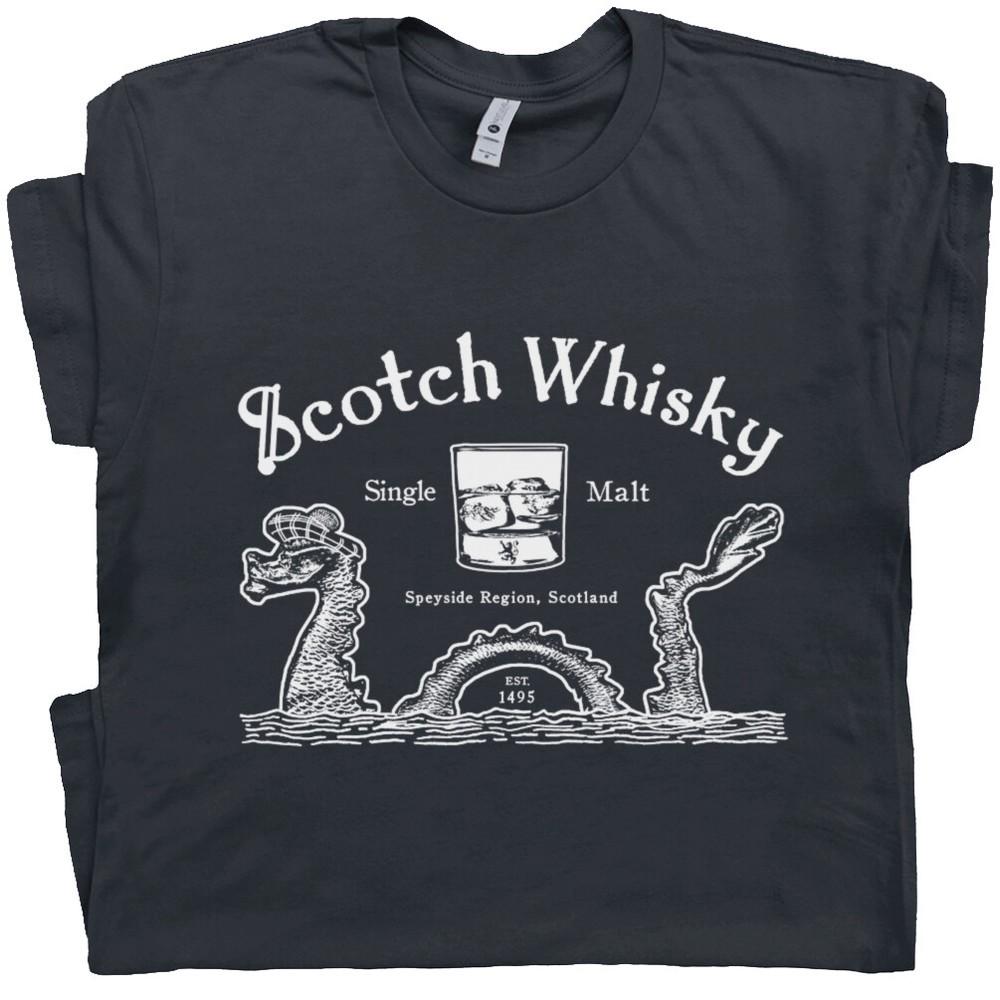 Scotch Whisky T Shirt Loch Ness Monster Irish Scottish Men Scotland Famous Bar Unisex T-Shirt XXXXL