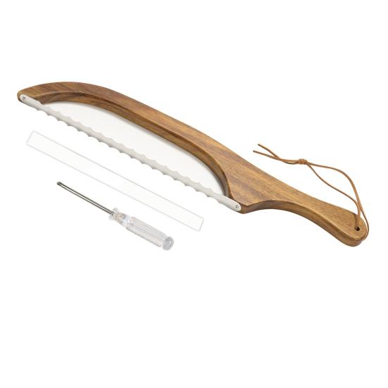 Dřevěný kráječ chleba Pila se šroubovákem Kryt kráječe Domácí kváskový kráječ chleba Bageta na toasty ozubené nástroje na krájení