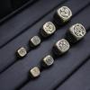 Tibetan Antique Bronze Jambhala Zircon Spacer Beads for DIY Brass Jewelry