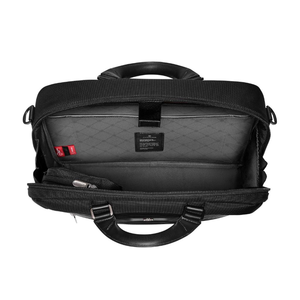 Victorinox Mythic Compact Briefcase with Laptop Sleeve and Travel Personalized Premium Black 14-inch Pouch, Design, Design, 13L, [Product Code