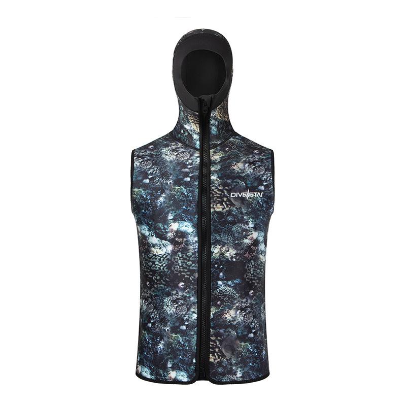 3mm Hooded Sleeveless Wetsuit Vest for Cold Water Surfing & Diving