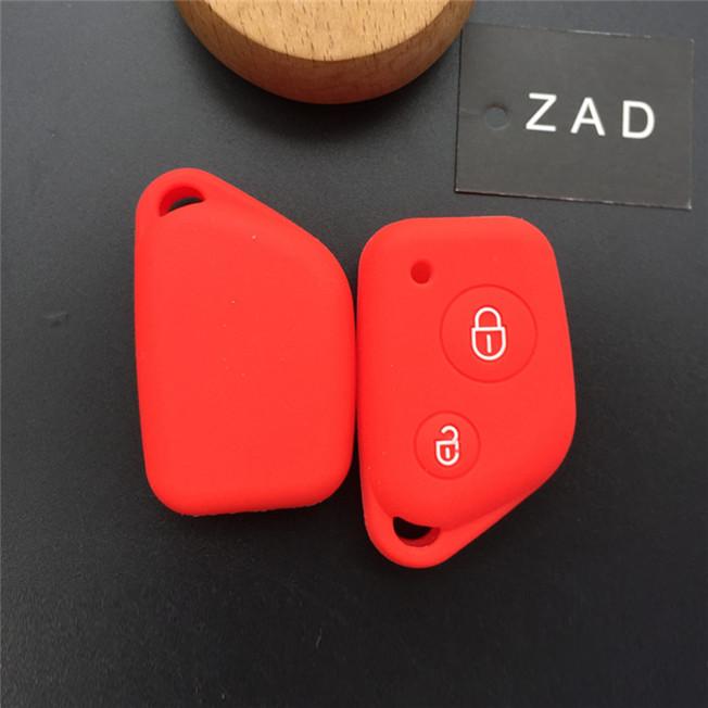 ZAD Silicone rubber Key FOB Case Cover set holder For Peugeot 106 205 206 306 405 406 2button  key cover