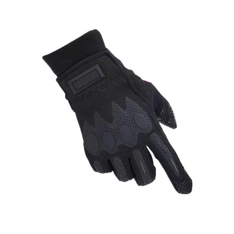 Full-Finger Gloves of Black Cycling Tactical Half-Finger Gloves Outdoor Training Field-Use Wear-Resistant Protective Gloves