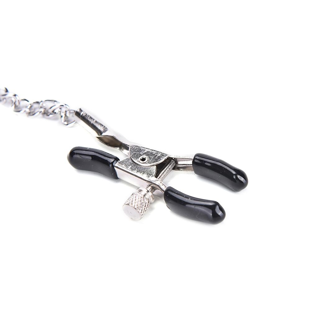 Women Nipple Clamps Tools Stainless Steel Metal Chain Nipple Clips Labia Clamp Slave Bondage BDSM Adult Games Couples Sex