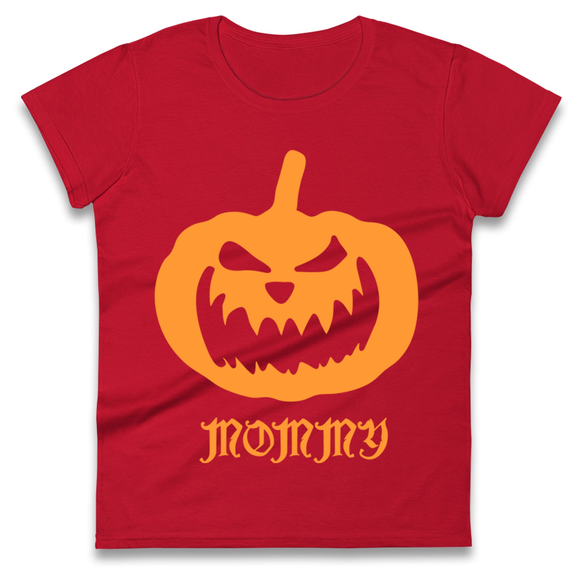 

Scary Pumpkin Mommy Halloween Womens T Shirt Mens Tops Tees Unisex 2XL