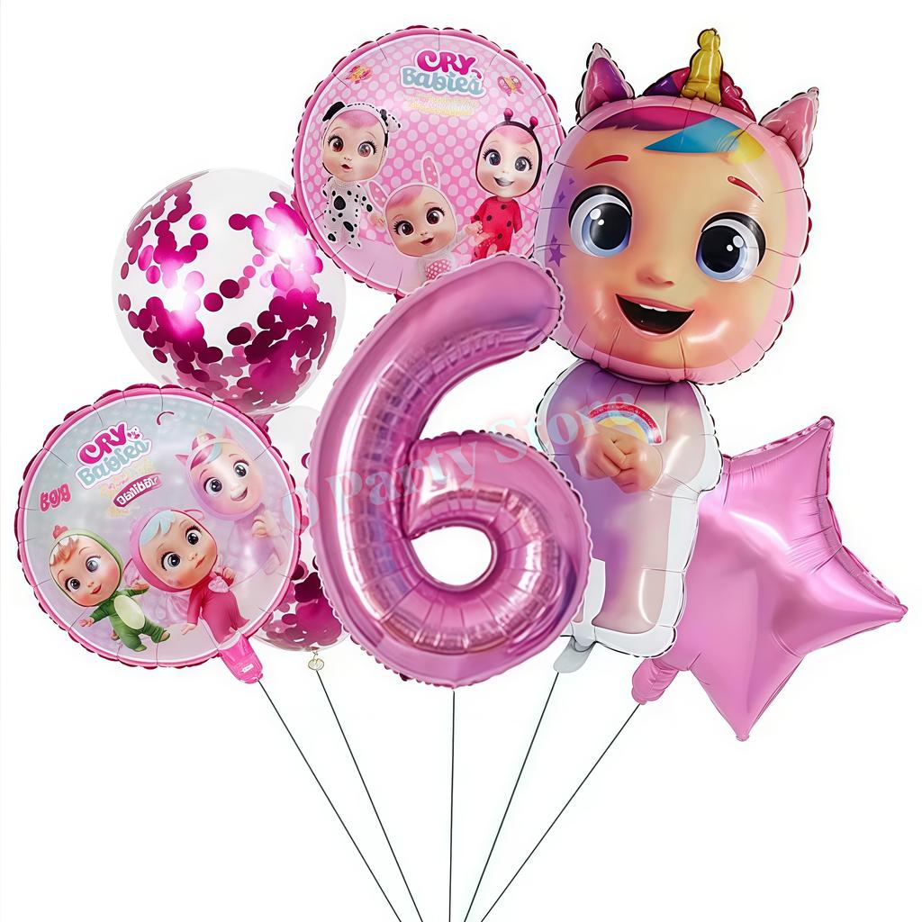 Cry Babiesed Birthday Party Decorations Tableware Plate Cup Balloon 1St Year Boy Girl Birthday Decor Baby Shower Supplies Gifts