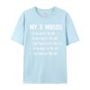Casual My Five Moods Funny Snarky Printed Short Sleeve Christmas Tees Latest Round Neck Cotton Fabric Tops Shirt Unisex Tshirts