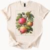 Red Apples Branch Graphic T Shirt Fruit Lover Tee Orchard Style Top