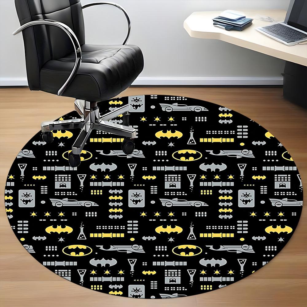 1pc Batman Office Round Area Rug, Under Office Chairs Bedroom Living Room Home Decor, Room Deco, Available in Various Sizes068