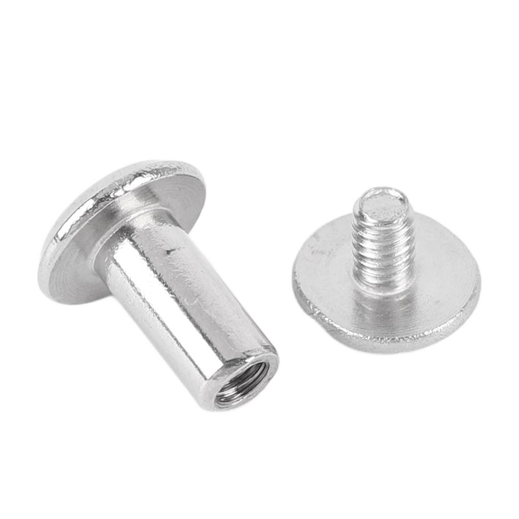100 Sets Screw Rivet M2 Stainless Steel High Strength Round Flat Head Binding Screws 3x6x6mm 0.12x0.24x0.24in