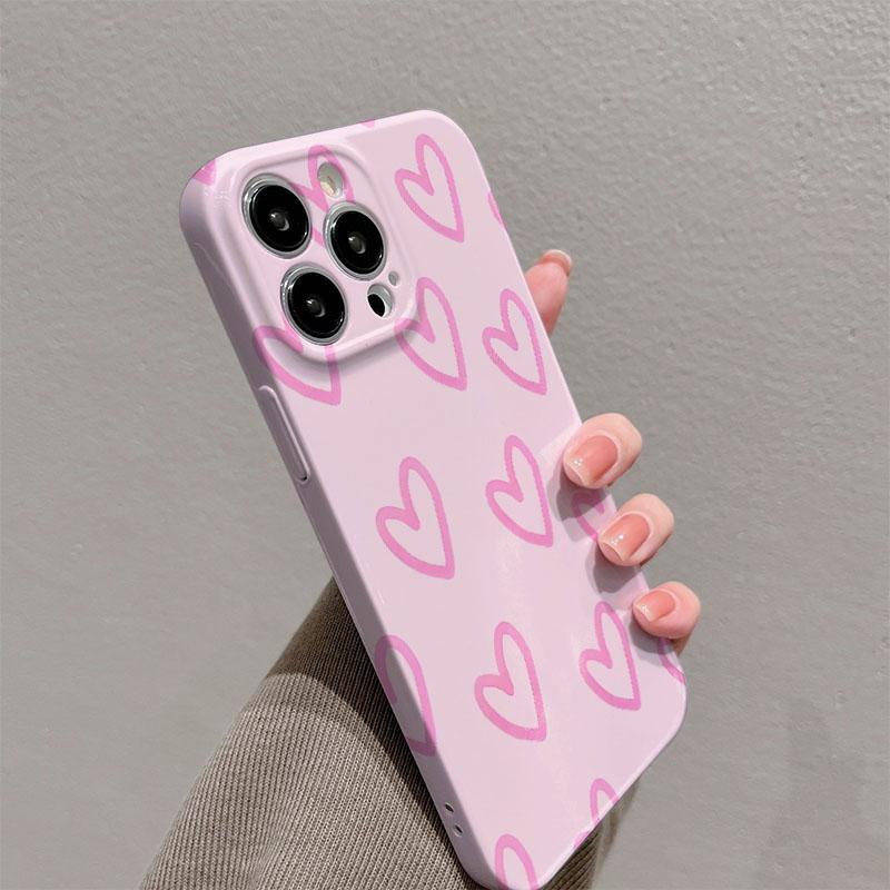 Luxus Clmj Swag Rosa Liebesherz Glänzende Folie Harte PC-Handyhülle für Google Pixel 7 7a 8 8a 9 9a Pro XL 5G